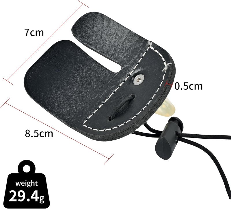 SP.G Leather Archery Finger Tab - 2 Pack Recurve Bow Finger Tab Bow Tabs Double Layer Traditional Archery Shooting Tab Finger Grips Right Hand for Recurve Bow Shooting Accessories - Image 2
